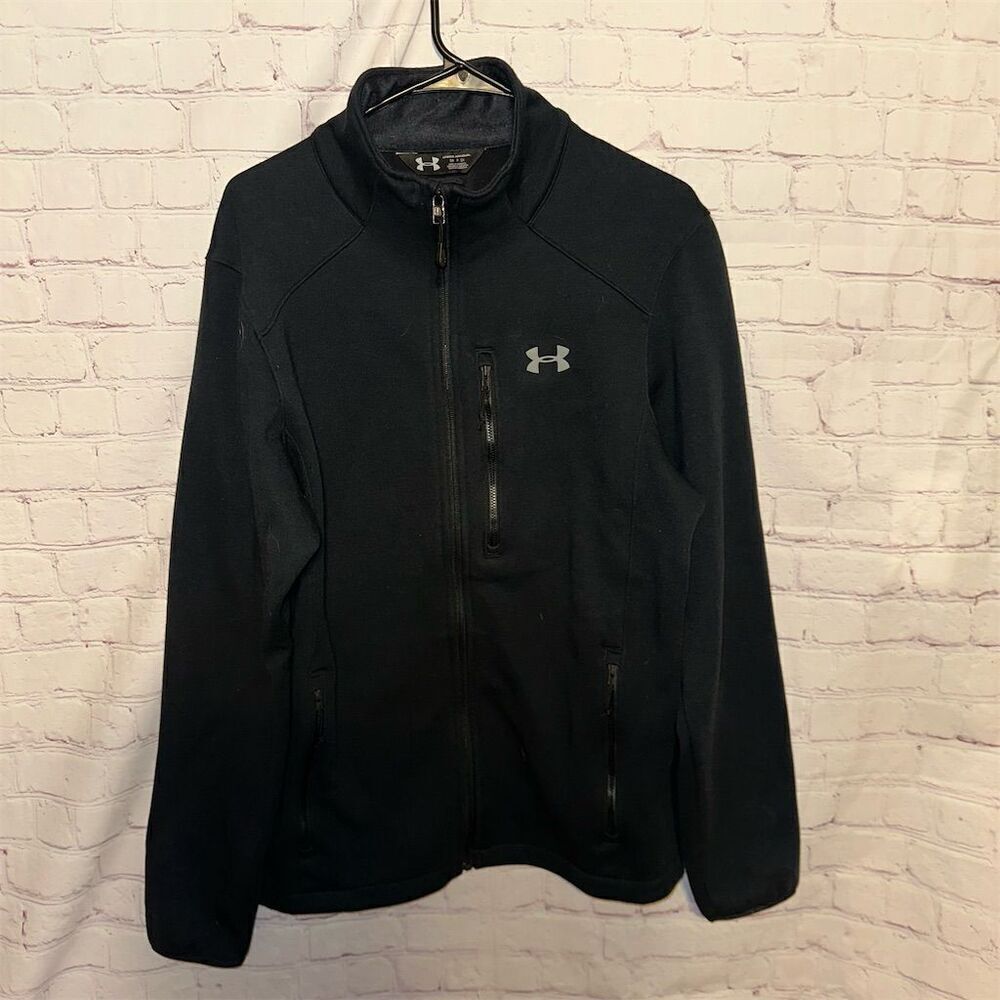 Under Armour Men's Black Jacket full zip Size S Full Zip Casual